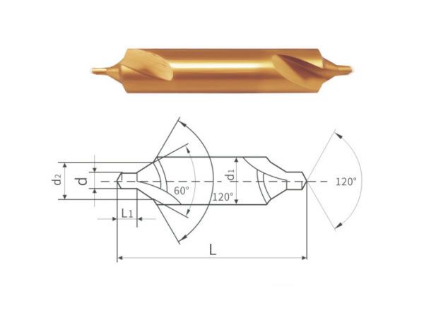 B型螺旋槽中心鉆（172、涂層）